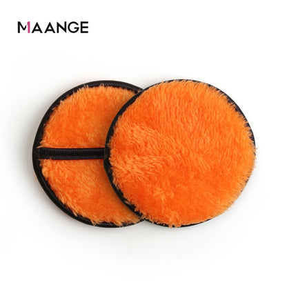 MAANGE Soft Fiber Makeup Remover Puff Facial Wash Puff Double Sided Makeup Sponge Easy to Use Beauty Make Up Remover Tools