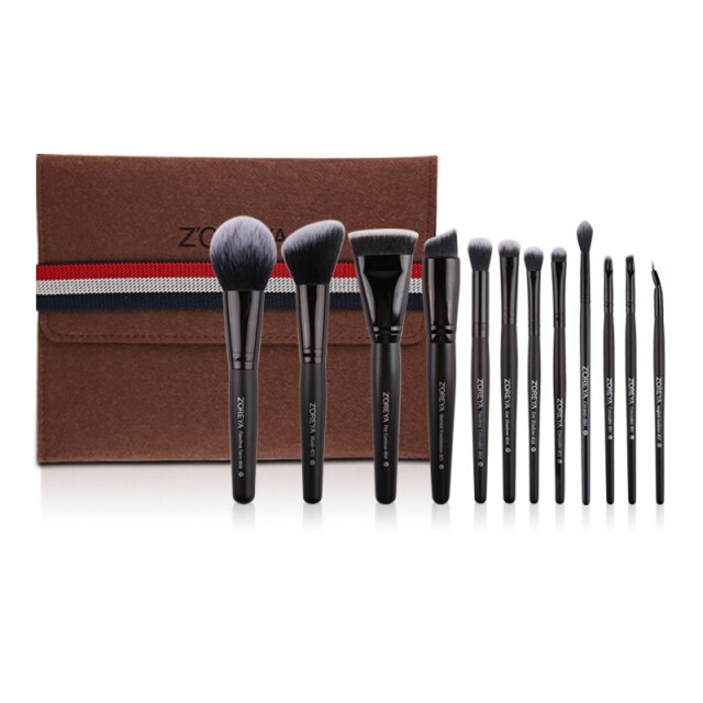 ZOREYA 12pc Professional Makeup Brushes Set Foundation Powder Eyeshadow Eyebrow Brush Kit