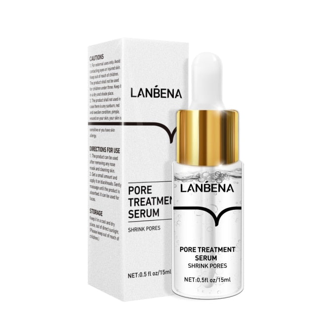 LANBENA Face Care Pore Shrinking Serum Facial Pores Treatment Oil-Control Moisturizing Repairing Smooth Essence Skin Care 15ML